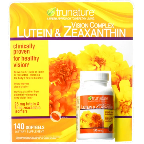 TruNature Vision Softgels Complex Lutein and Zeaxanthin Supplement, 140 Count