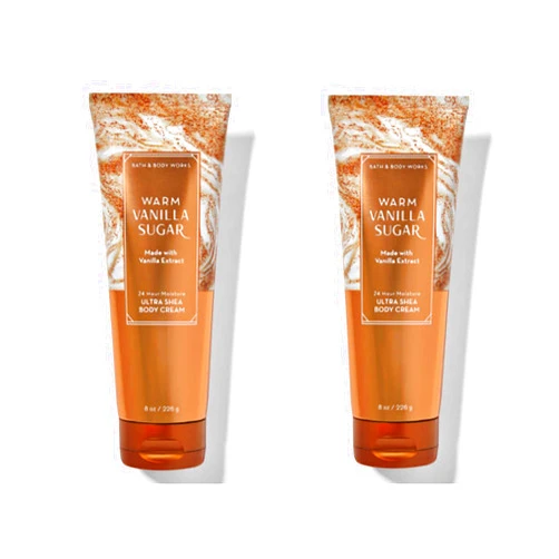 Bath & Body Works Bath and Body Works 2 Pack Warm Vanilla Sugar Ultra Shea Body Cream 8 Oz.
