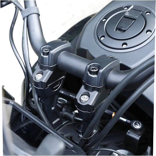 KomoreLee 1 Pair Motorcycle Handlebar Risers Adapter for Pan America 1250 RA1250 / 1250 Special RA1250S 2021-2024 CNC Aluminum Handle Bar Riser Clamp 35mm Riser Up 18mm Back Moves Bracket Kit