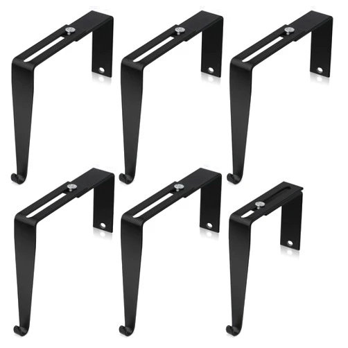 DKMEMR 6PCS Adjustable Cubicle Wall Hooks Cubicle Hangers - Metal Universal Partition Hangers Over The Door Mirror Hooks Adjusted to Fit 1.35 to 3.5 Inch Thickness Panels for Wall Panel