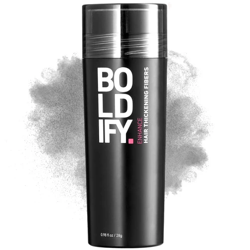 BOLDIFY Hair Fibers (28g) - Fill In Thinning and Fine Hair for an Instantly Fuller, Thicker Look - 14 Shades for Women & Men - Gray