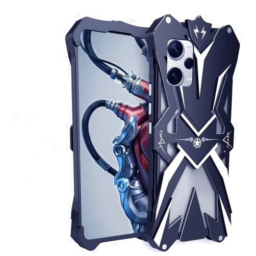 AVCITY Luxurious Metal Aluminum Shockproof Back Cover Case for Redmi Note 12 / Note 12 Pro/Note 12 Pro Plus (Color : Black, Size : Note 12 Pro Plus)