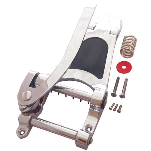 AYUBOUSA Guitar Tremolo Vibrato Bridge Tailpiece Archtop Compatible with Jazz Les Paul LP Style Hollow Body Electric Guitar Chrome.