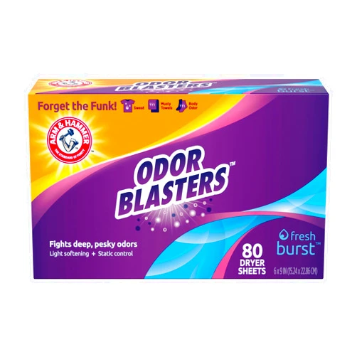 Arm & Hammer Dryer Sheet 80ct Odor Blaster Fresh Burst