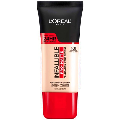 L'Oreal Paris Cosmetics Makeup Infallible Pro-Matte Liquid Longwear Foundation, Classic Ivory, 1 fl oz