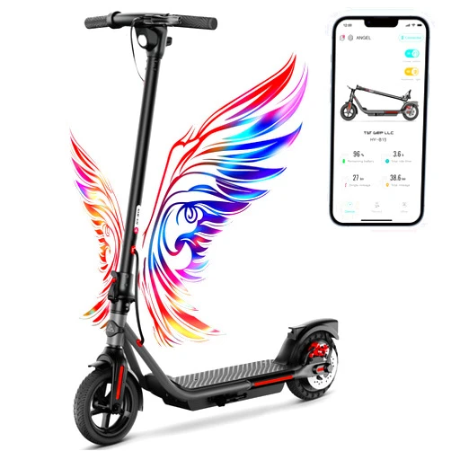 TS TST GRP LLC TST Electric Scooter for Adults, Up to 19 MPH and 20/30 Miles Long-Range, 500W Peak Motor Foldable E Scooter, 10
