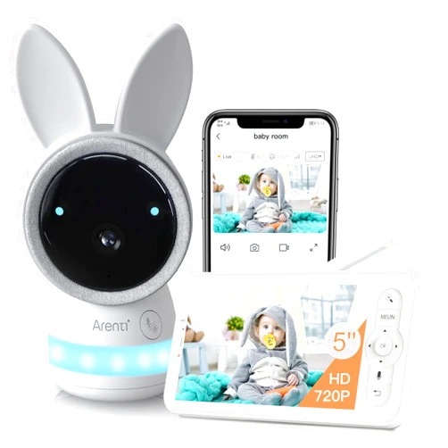 ARENTI Video Baby Monitor, Audio Monitor with 2K Ultra HD WiFi Camera,5