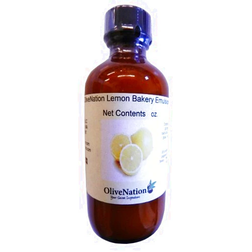 OliveNation Lemon Emulsion for Baking, Water Soluble, Kosher, Gluten Free, Vegan, PG Free - 16 ounces