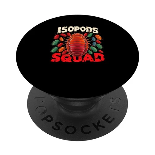 Cute Nature Animal Invertebrate Enthusiast Isopod Squad colorful rollie pollie creatures isopod PopSockets Adhesive PopGrip
