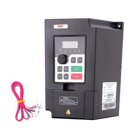 QNK 1.5KW 2HP 110V AC 14A VFD Converter Single to 3 Phase Inverter Variable Frequency Drive CNC Spindle Motor Speed Controller
