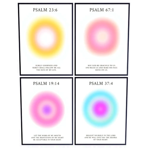 YELLOWBIRD ART & DESIGN Bible Verse Wall Art & Decor - Jesus Christ Inspirational quote Set - Motivation positive Quotes Wall Decor - Scripture Wall Art - Christian Art spiritual Gifts for Women - Religious Wall Decor