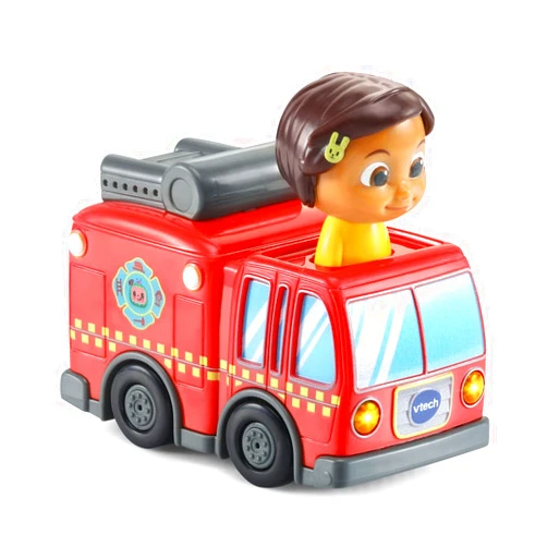 VTech CoCoMelon Go! Go! Smart Wheels Nina’s Fire Truck and Track
