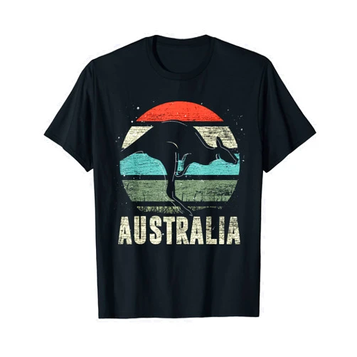 Aussie Animal Zoo Keeper Gifts Kangaroo Aussie Zoo Animal Lover Retro Australia T-Shirt