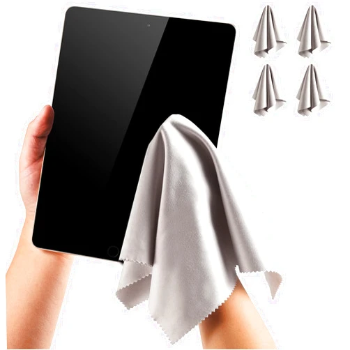 FOREVERFLYBIRD Computer Cleaning Cloth Microfiber Big Camera Lens Glasses Cleaner TV Laptop Pad Tablet Phone Electronics Screen Wipes (12x15, Grey 4 Pack)