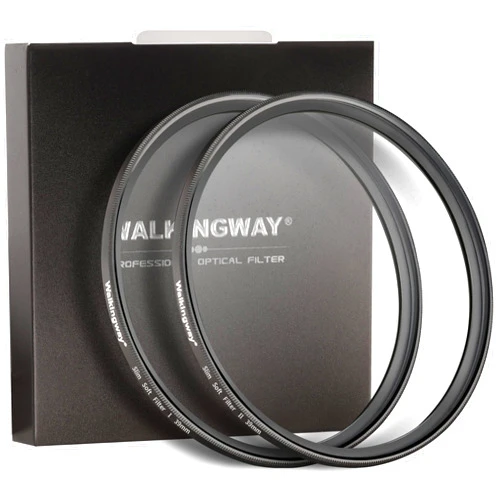 Walking Way 39mm White Mist Diffusion Filter Soft Focus Circular Lens Filter Set Dreamy Fog Effect Softening Camera Diffuser for Digital DSLR Camera 2pcs(Soft 1 and 2)