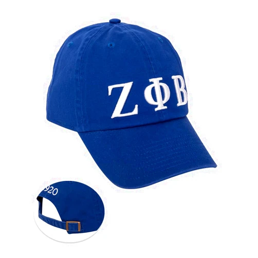Desert Cactus Zeta Phi Beta Baseball Hat Brimmed Embroidered Cap Adjustable Cloth Strap Adult (Style 1) Blue