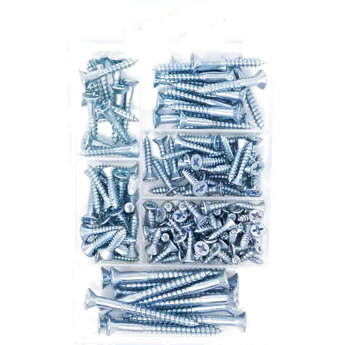 T.K.Excellent Wood Screws Assortment Kit, Phillips Flat Head Screws Zinc Plated Steel, Self Tapping Screws, Drywall Screws Assortment,150Pieces