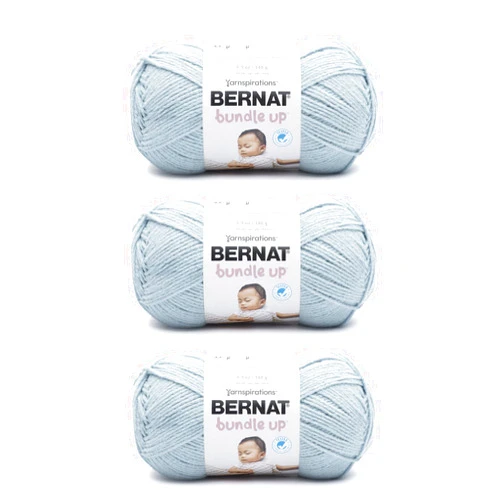 Bernat Bundle Up Sky Blue Yarn - 3 Pack of 141g/5oz - Polyester - 4 Medium (Worsted) - 267 Yards - Knitting, Crocheting & Crafts