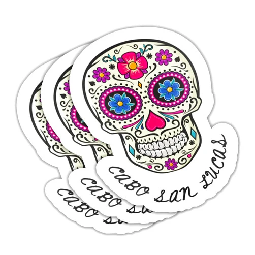 Imakestickerz.com IMS Cabo San Lucas Mexico Vinyl Sticker Decal Waterproof Travel Baja California Los Cabos Souvenir Gift - 3 Pack Purple, Black, Yellow, Green, Blue IMS-S-T-MX-CBOSKL-3PK