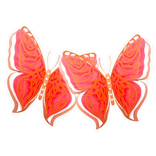 MERRYHAPY 2pcs 3D Butterfly Sticker Butterflies Butterfly Wall Decals Mirror Wall Stickers Decals for Wedding Stickers Decor Wall DIY Decals Abs Delicate Paper Butterfly