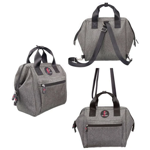 SUPROMOMI Small Diaper Bag Backpack: Mini Tote Diaper Bags for Boy and Girl, Cute Crossbody Toddler Bag for Mom and Kids on Travel,Simple Practical Small Baby Diapers Bag Grey
