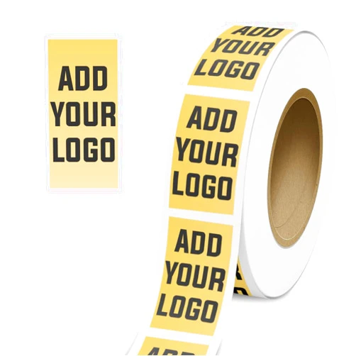 LabelsNstickers Custom Printed Standard Label Rolls - Rectangle - 2 x 2 1/2 - Gold Metallic Foil - 125 Labels/Roll
