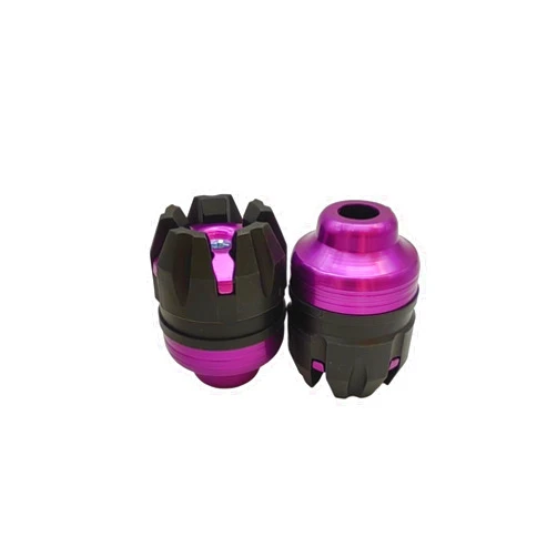 SyuFre Universal Motorcycle Accessories Anti Collision CNC Front Fork Cup Modified for Motorbike Anti-Fall Bumpers (Color : Purple)