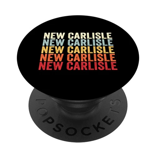 New Carlisle Ohio New Carlisle OH Retro Vintage Text PopSockets Swappable PopGrip