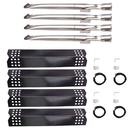 Criditpid Grill Replacement Parts for Nexgrill 4 Burner 720-0830H 720-0783E, Nexgrill 720-0888, 720-0888N, Members Mark 720-0830F, Burner Tubes, Heat Plates and Igniter for 720-0830H Nexgrill Parts