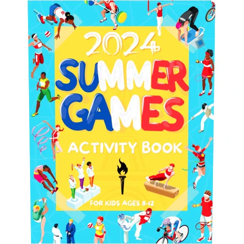 Omamova Publishing Summer Games 2024 Activity Book: Paris Olympics Interactive Puzzle Book for Kids Ages 8 -12