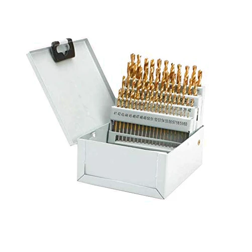 VCT 60pc Drill Bit Set M2 HSS High Speed Steel Bits Numbered #1-60 Metal Case
