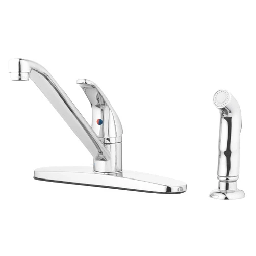 Aqua Vista 22-K81WS-CH-AV Kitchen Sink Faucet with Side Spray, Polished Chrome Single Handle