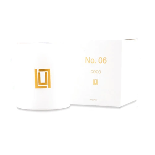 Lulu Candles | No. 06 Coco | Coconut Water, Tonka, Jasmine | Luxury Scented Soy Jar Candle | Hand Poured in The USA | Highly Scented & Long Lasting (9 Oz. Jar Candle)