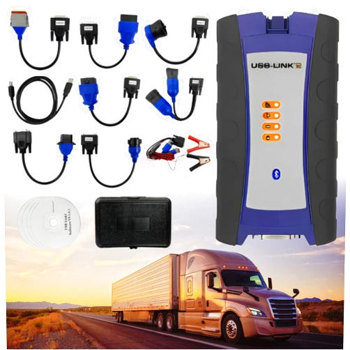 LOMEEN 124032 Diagnostic Scanner Tool Compatible with Nexiq USB Link 2，Diesel Universal Truck Excavator Scanner Diagnosis Tool for Nexiq USB Link 2 Heavy Duty Truck Bluetooth Interface Adapter