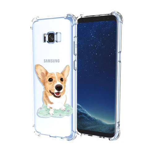 OEURVQO for Galaxy S8 Plus Samsung S8 Plus Case,Clear Cute Dog Pattern Cartoon Animal,Soft TPU Shockproof Bumper,Silicone Protective Phone Cover for Samsung Galaxy S8 Plus (Corgi Dog)