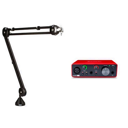 Rode PSA1 & Focusrite Scarlett Solo 3rd Gen USB Audio Interface, for the Guitarist, Vocalist, Podcaster or Producer — High-Fidelity, Studio Quality Recording, and All the Software You Need to Record