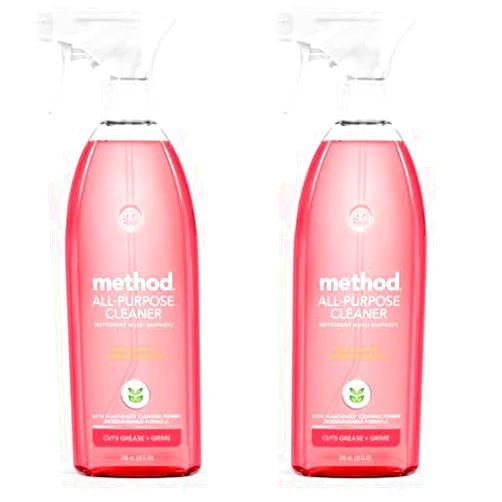 Method All-Purpose Cleaner, Pink Grapefruit, Plant-Based and Biodegradable Formula Perfect for Most Counters, Tiles, Stone, and More, 28 oz spray bottle (Pack of 2)