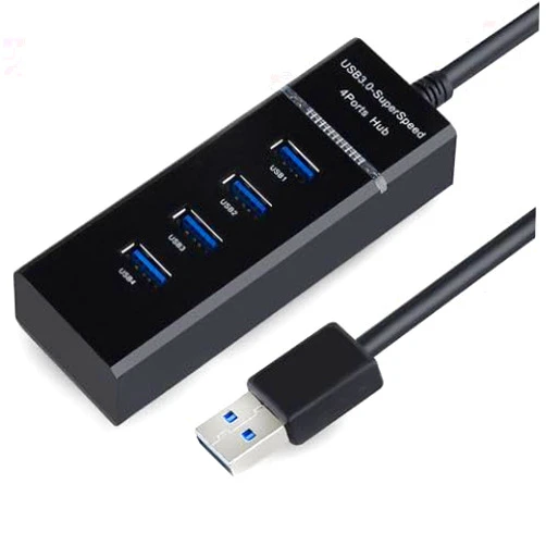 SGElectronix 4-Port USB Hub 3.0 for Laptop USB 3.0 Hub 5Gbps Multiport Adapter Portable Travel, USB Hub for MacBook Air Por Windows/Mac OS, Linux Flash Drive, Mobile HDD
