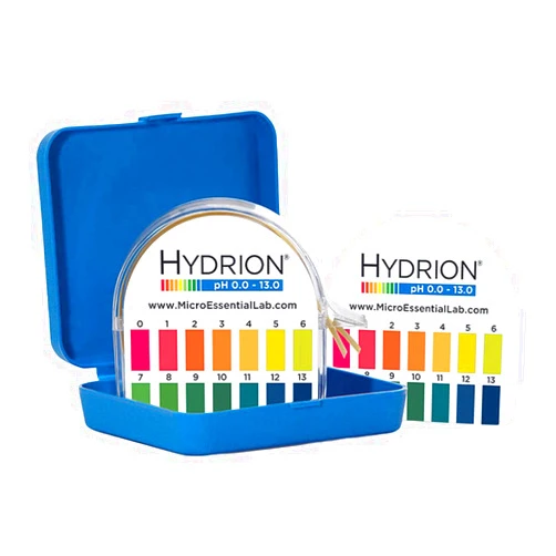 MicroEssential M-1313 Plastic Hydrion Mikro Insta-Check Total pH Test Paper Dispenser, 0 - 13.0 pH, Double Roll