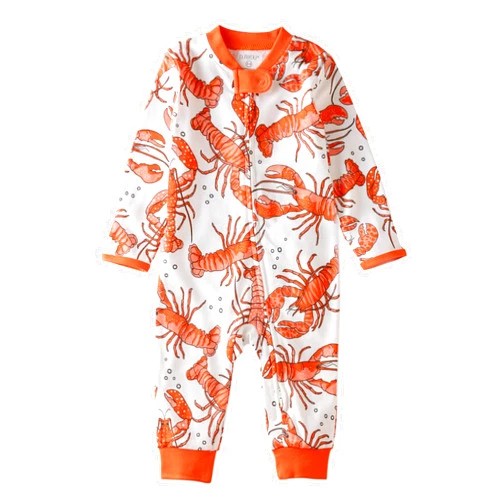 Butterblu Shadow Sleep & Play Baby Pajamas 100% Organic Cotton Two Way Zipper Sleeper Pajamas for Baby Boys & Girls​