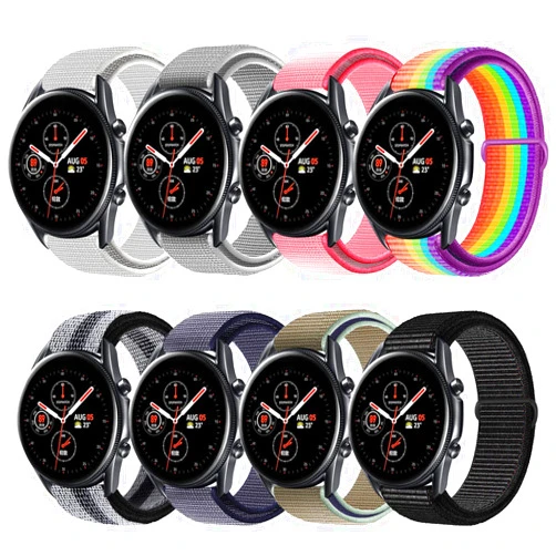 Morsey 22mm Soft Nylon Watch Bands Compatible for Samsung Galaxy Watch 46mm/Gear S3 Frontier/Classic, Sport Strap Wristband Replacement Bracelet for Women Men (8P1)