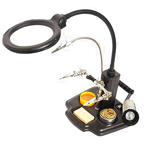 StarNY Pro39;sKit SN-396 Magnifying Glass LED Lights Magnifier with Soldering Iron Stander Clamp Alligator for BGA Soldering Repair