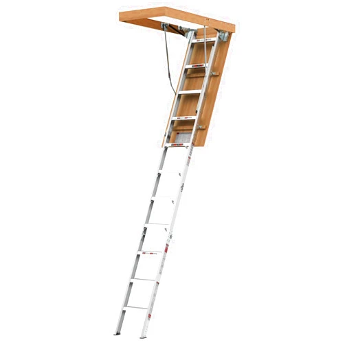 Vantic 10 Foot Aluminum Attic Ladder Pull Down System, Drop Down Ladder Stairs for Attic Access, Foldable Loft Ladder for 22 1/2