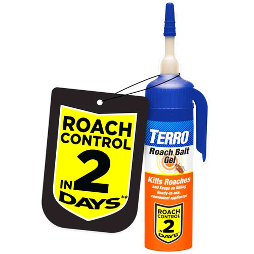 Terro T502 Ready-to-Use Indoor Cockroach Gel Bait Killer - Kills German, American, Oriental Roaches, 3 oz