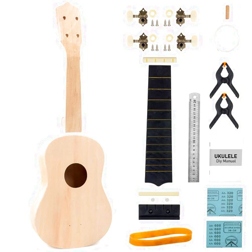 Kmise, 4-String Ukulele, Build Your Own Ukelele (DIY Kit)