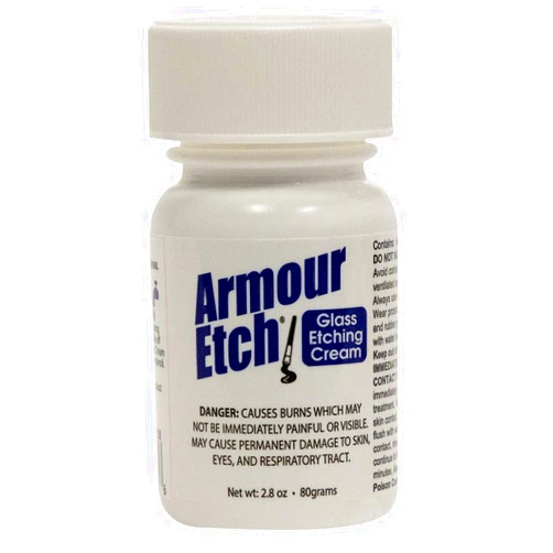 Glass Armour Etch Glass Etching Cream 2.8 Ounce New Look!