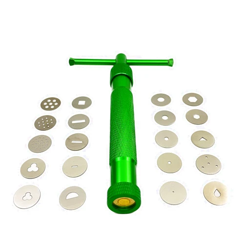 TERMATH Clay Extruder Gun Fondant Extruder with 20 Tips Sugar Paste Extruder Cake Decor Tools