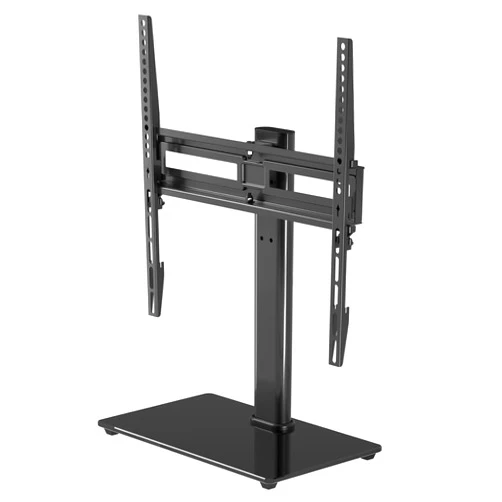 suptek Universal Swivel Table Top TV Stand for 26-55 inch LED OLED Flat Curved Screens, Height Adjustable TV Mount Stand with Glass Base Hold up to 99lbs, Max VESA 400x400mm,TS202