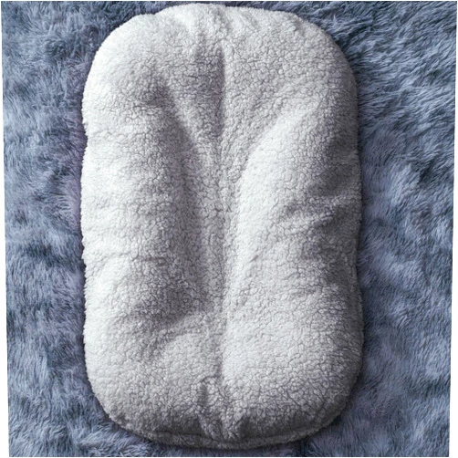 THE KENKYO Winter Baby Lounger Cover for Snuggle Me Lounger, Warm Plush Fleece Newborn Lounger Cover, Soft and Breathable Lounger Slipcover for Boys Girls（Not Included Lounger (Grey)
