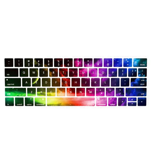 Funut Compatible with MacBook Pro Keyboard Cover Touch Bar 13 inch Silicone Keyboard Skin and 15 inch Premium Ultra Thin TPU 2019-2016 (Model A2159 A1989 A1990 A1706 A1707) Skin Protector - Nebula